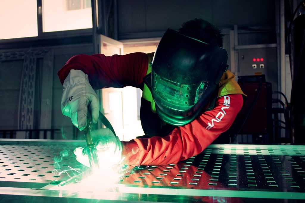 Man Welding
